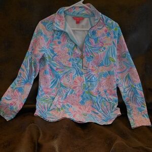 Lilly Pulitzer Pastel Floral Sweatshirt - Pink, Blue, Green
